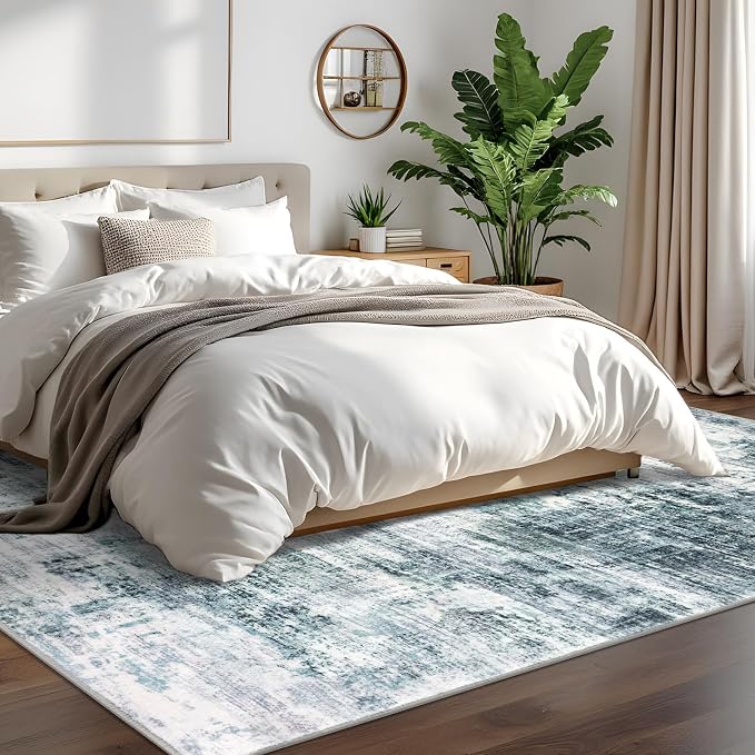 IOHOUZE Modern Abstract Area Rugs 6x9 Ft Washable Rugs