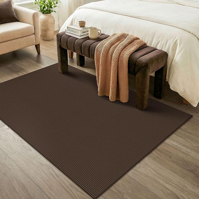 KOZYFLY Washable 4x6 Entry Woven Area Rug, Braided Throw Rugs