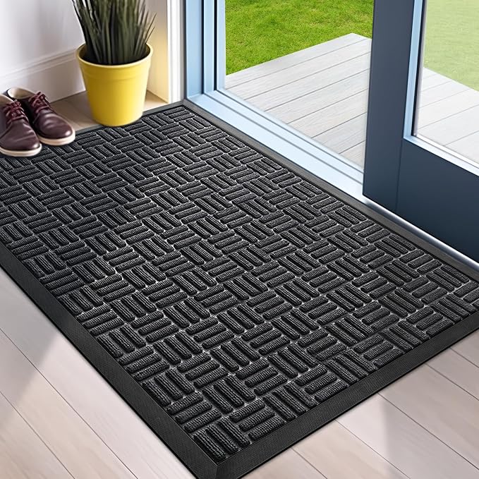 Mibao Front Door Mat, Heavy Duty Durable Welcome Mat