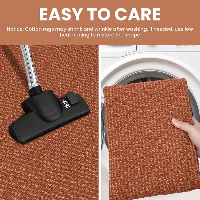IOHOUZE Washable Runner Rug 3x8 Non Slip Rubber Backed Wide Hallway Runner