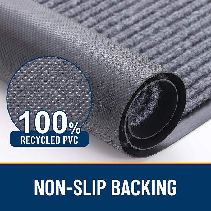 OLANLY Front Door Mat Indoor Outdoor Entrance, Waterproof Heavy Duty Doormat