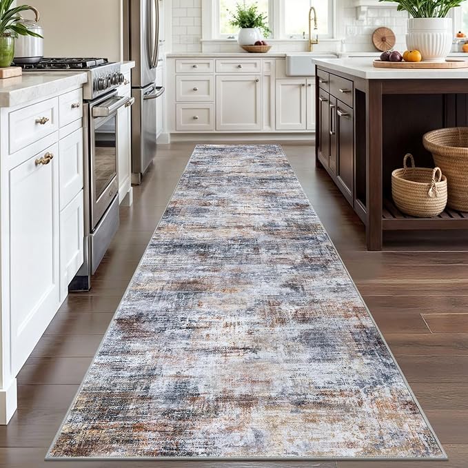IOHOUZE Abstract Runner Rug 3x12 Ft Washable Runners
