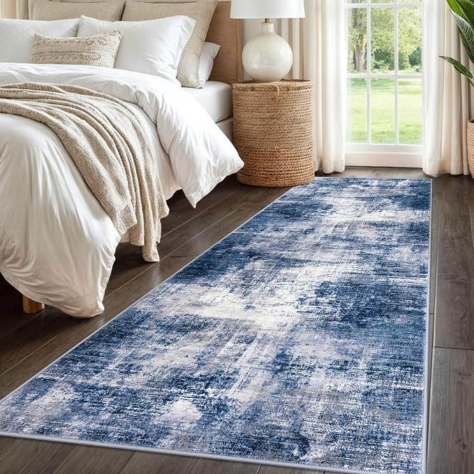 IOHOUZE Abstract Runner Rug 3x8 Ft Washable Runners