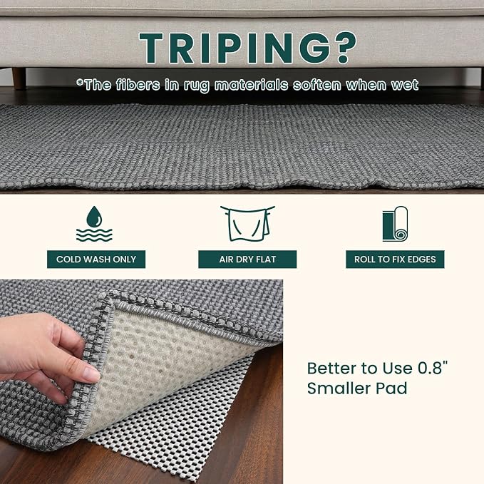 KOZYFLY 3x6 Washable Runner Rug, Non Slip Wide Runners