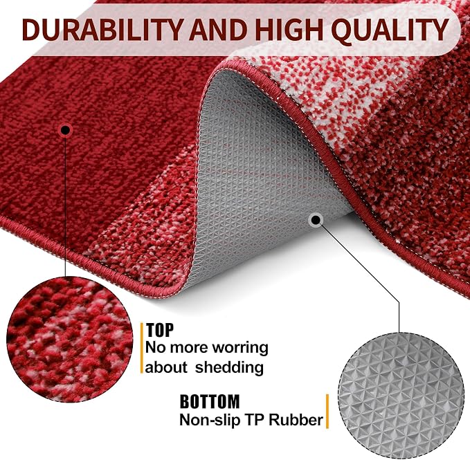 Kitinjoy Indoor Outdoor Door Mat, 71x24 Non-Slip Absorbent Dirt Trapper