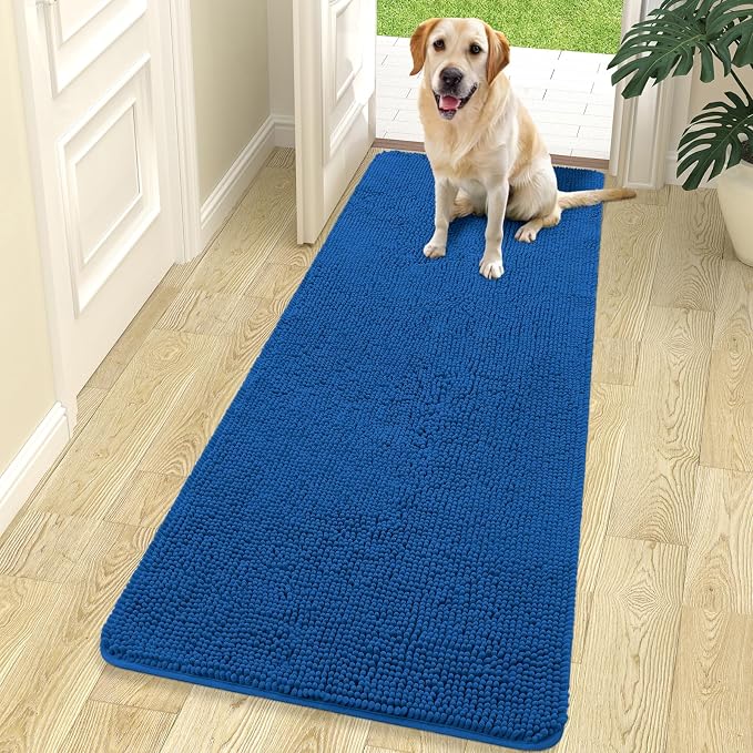 OLANLY Dog Door Mat for Muddy Paws 70x24, Absorbs Moisture and Dirt, Absorbent