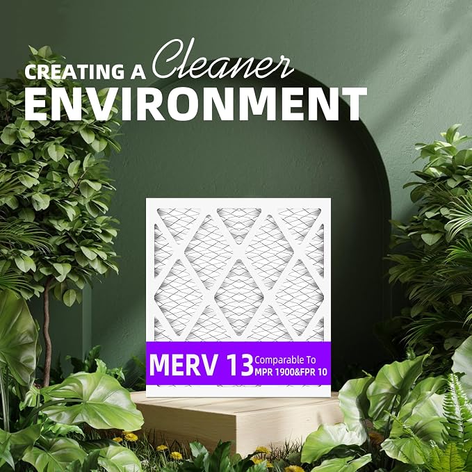 10x24x1 MERV 13 Pleated Air Filter MPR 1900 & FPR 10, Furnace Air Filters