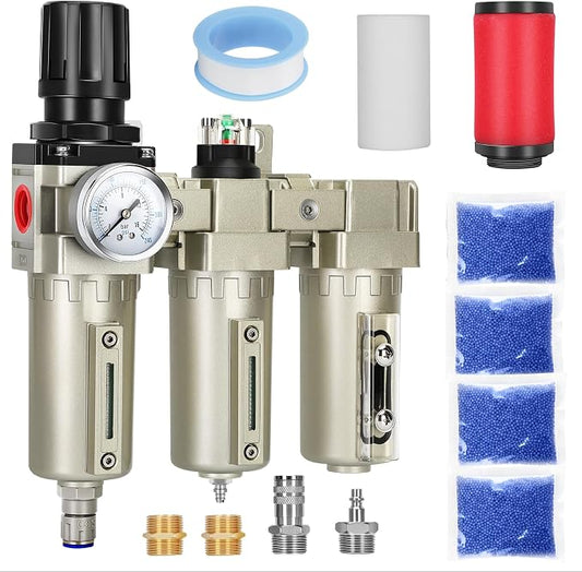 1/2" NPT Industrial Air Dryer for Compressor, 3 Stage Air Compressor Water