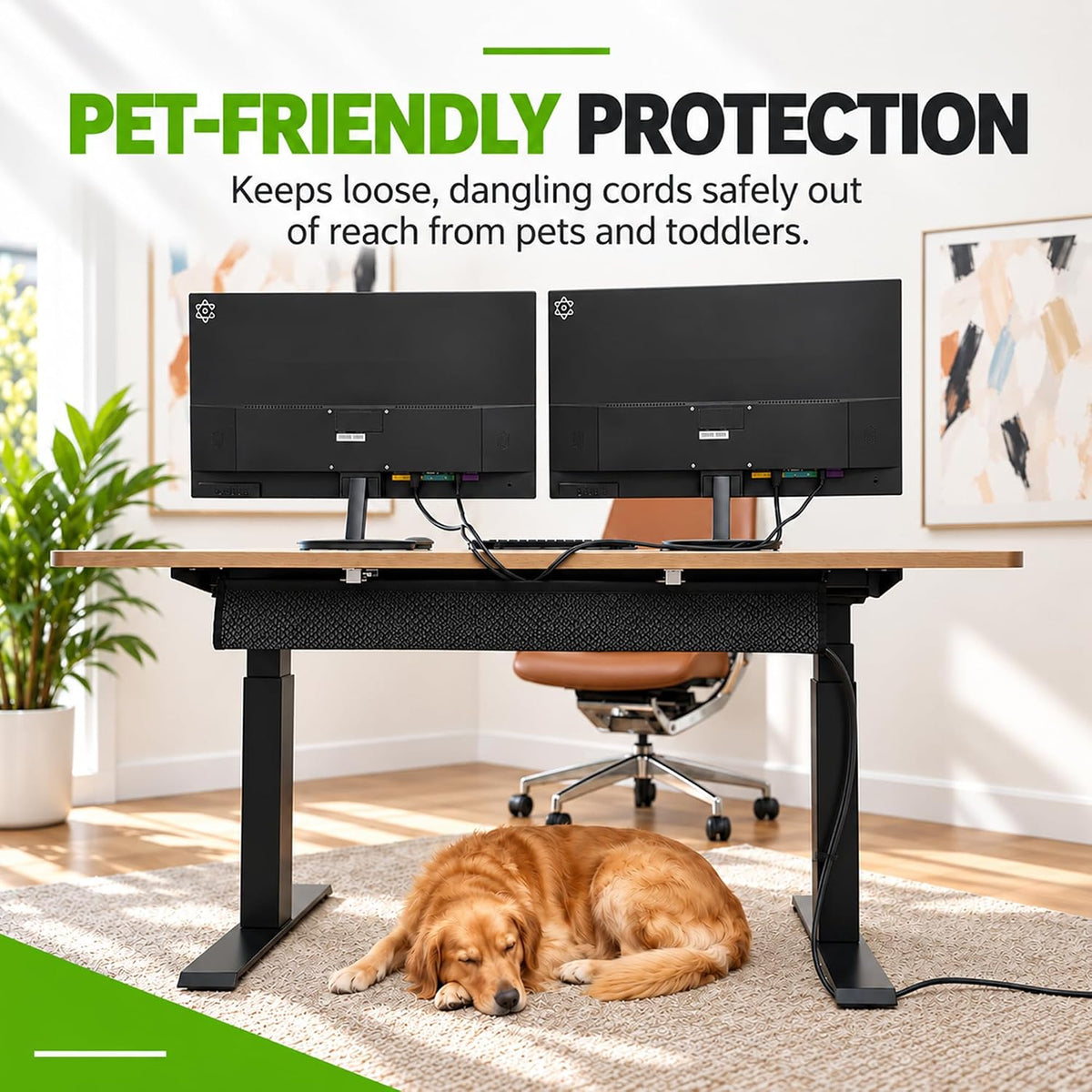 Perfect POSTURE Mesh Cable Management Tray Under Desk Cord Organizer - 38"