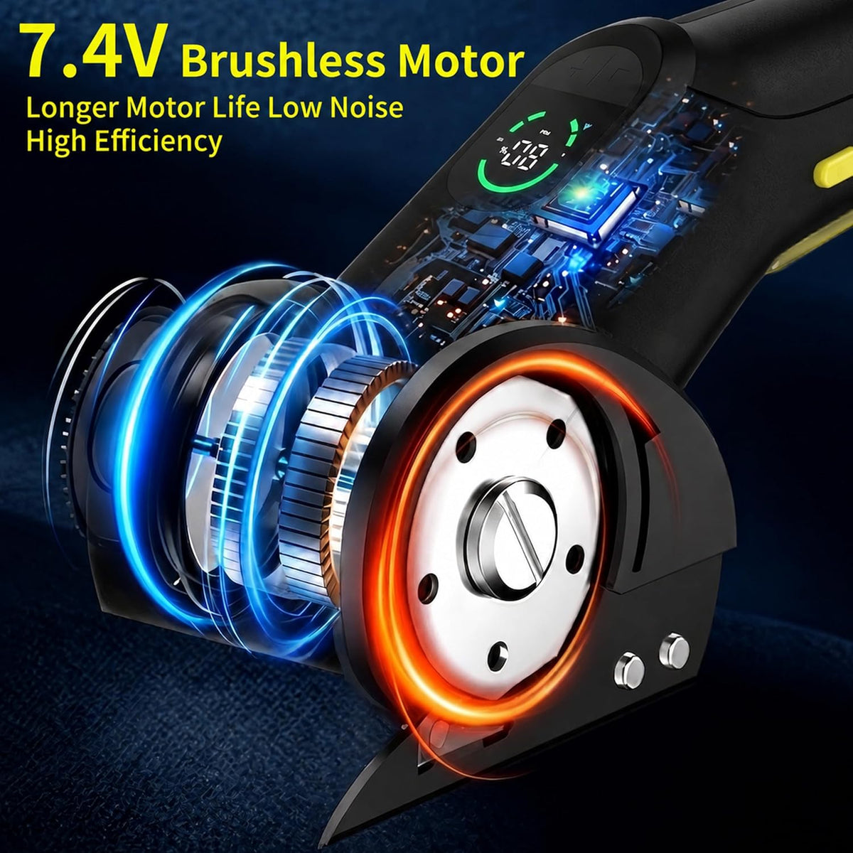 Electric Cardboard Cutter, 7.4V Brushless Motor, 0.48" Cutting Capacity
