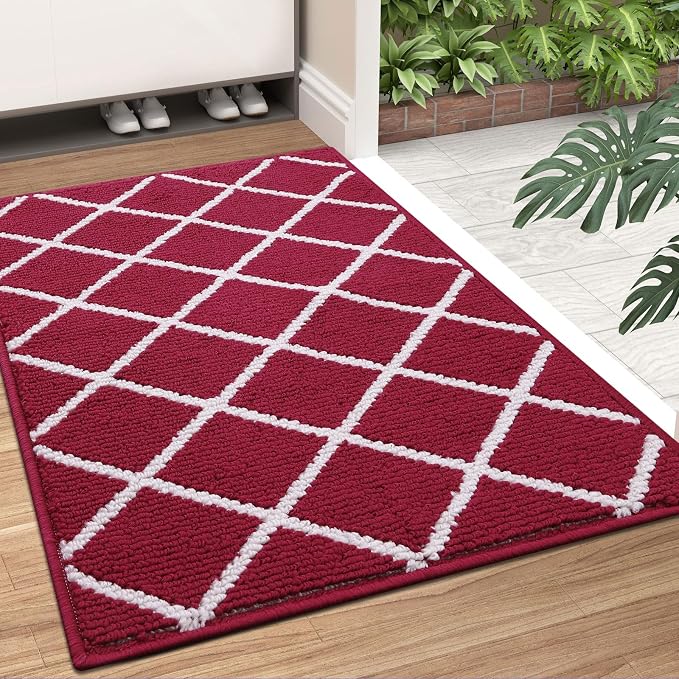 Finchitty Indoor Door Mat, Dirt Resistant and Absorbent, Low-Profile, Washable