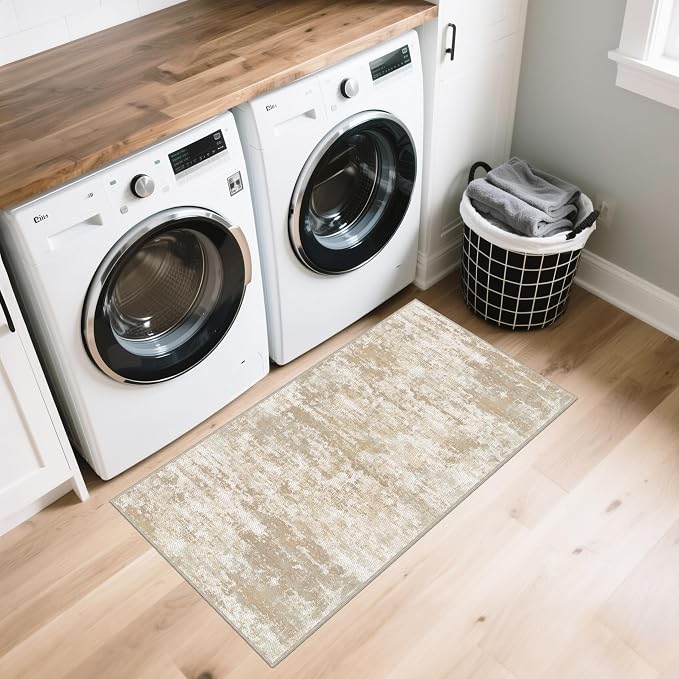 Runners for Hallways Ultra Non-Slip 2x4 Washable Kitchen Rug Abstract Tear and