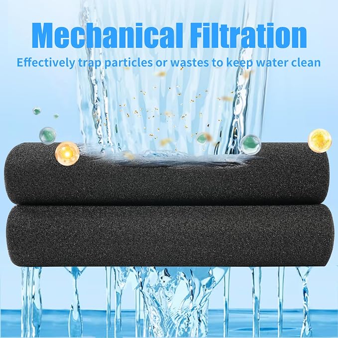 AQUANEAT Aquarium Bio Sponge Filter Media Pad 36" x 12" x 1" / 72" x 12" x 1"