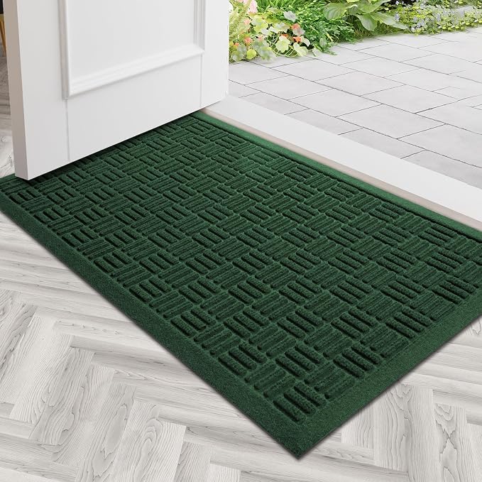 Mibao Front Door Mat Indoor Outdoor Entrance, Dirt Trapping Waterproof