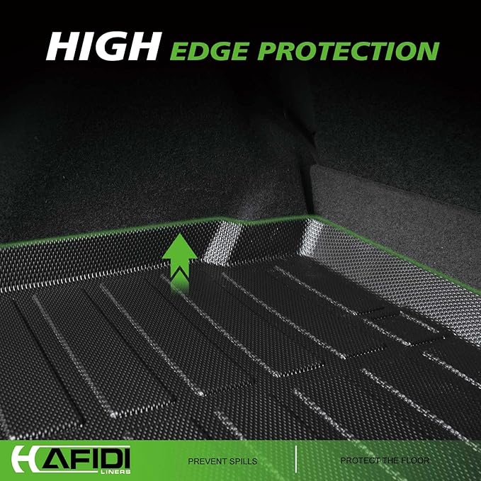 HAFIDI® Floor Mats & Cargo Liner for 2016-2022 Toyota Prius (Not for Prius Prime & Prius v & Prius c) Car Mats for Prius All Weather Floor Liners Protection TPE Automotive Accessories - Black
