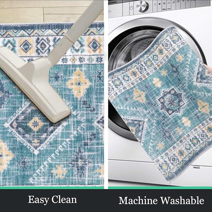 HEBE Boho Kitchen Rug Sets 3 Piece