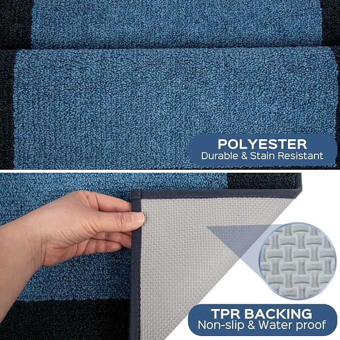 Machine Washable Kitchen Rug 24" x 70", Non Slip Kitchen Mat