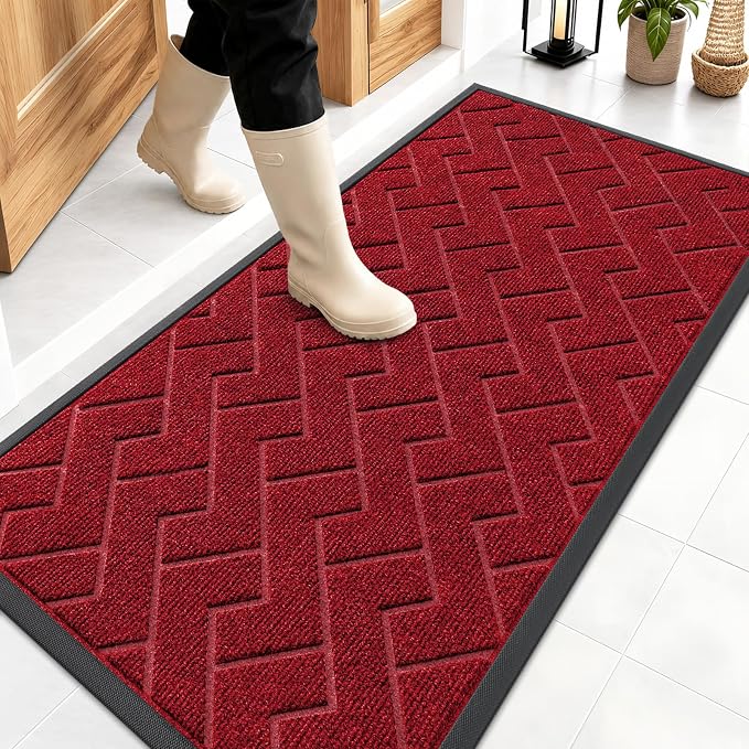 OLANLY Front Door Mat Indoor Outdoor Entrance, Waterproof All-Season,
