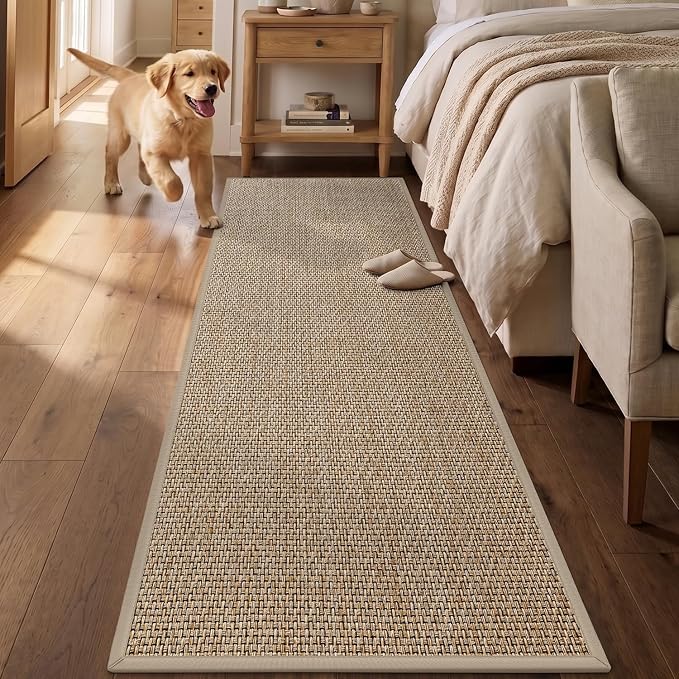 DEX Hallway Runner Rug 2'4''x8, Non Slip Rubber Backing Inside Entryway Carpet