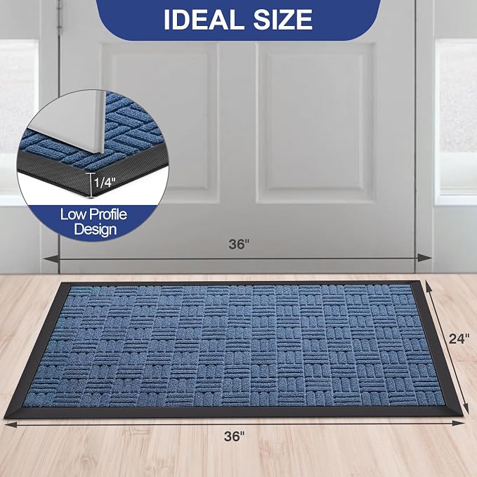 Mibao Front Door Mat, Heavy Duty Durable Welcome Mat
