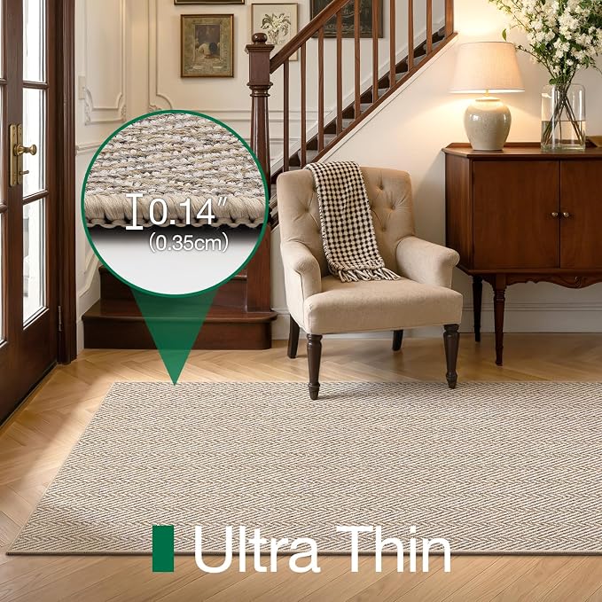 LUMI Ultra Thin Runner Rug for Hallway 2.3'x8', Non-Slip Entryway Rug