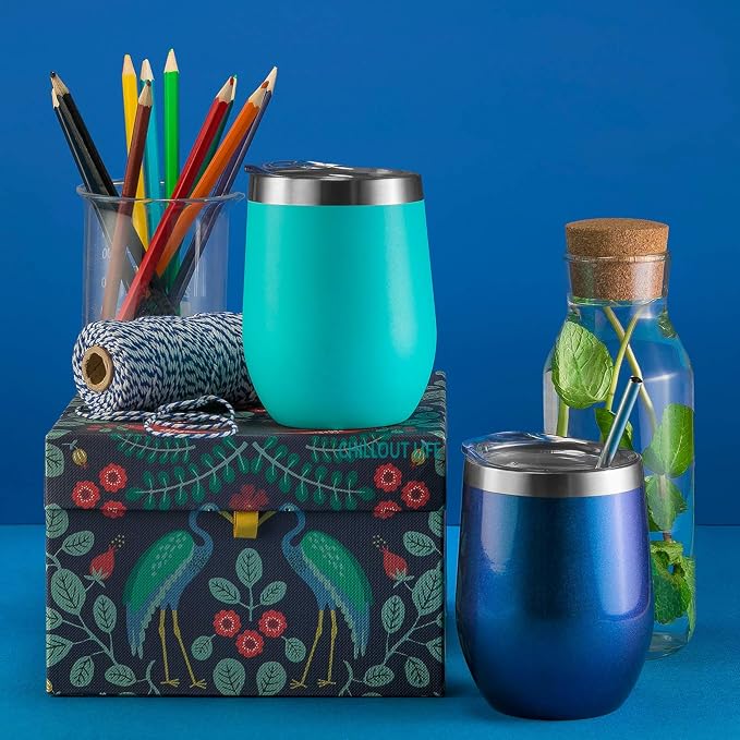 CHILLOUT LIFE 12 oz Stainless Steel Wine Tumbler