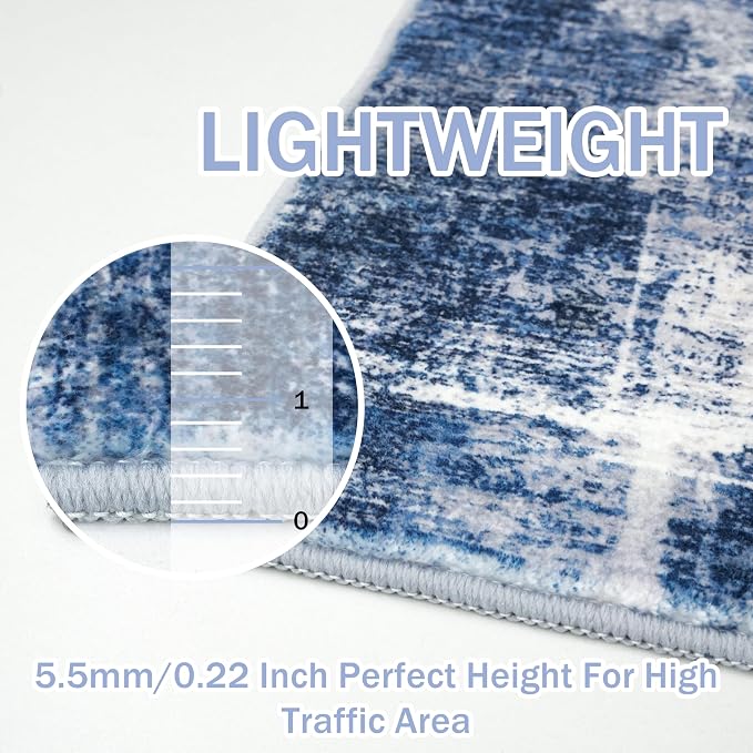 IOHOUZE Abstract Runner Rug 3x14 Ft Washable Runners