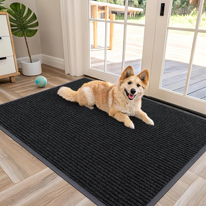 OLANLY Front Door Mat Indoor Outdoor Entrance, Waterproof Heavy Duty Doormat