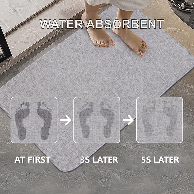 1/10 Inch Ultra Thin Indoor Door Mat, Long-Lasting & Maximum Non-Slip Rubber
