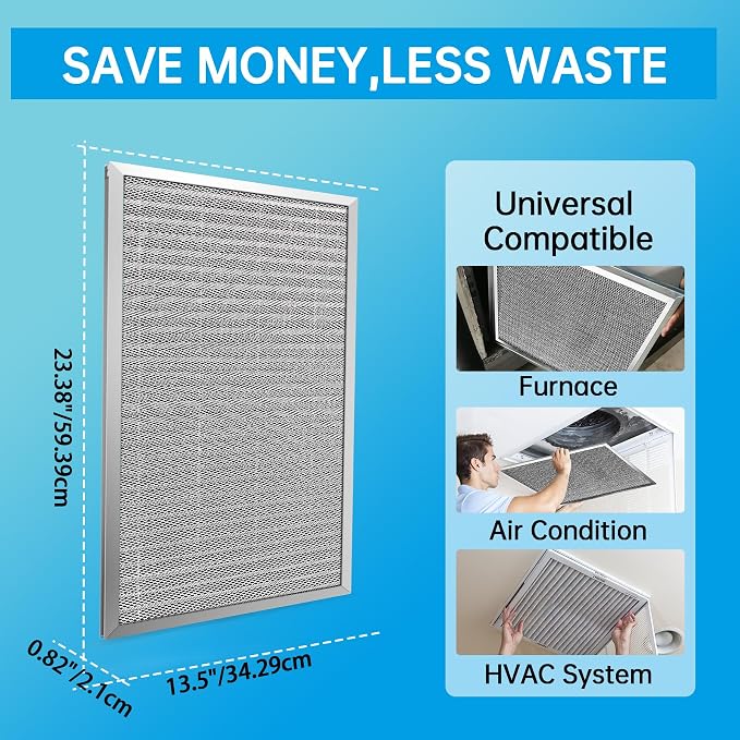 UBeesize 14x24x1 Reusable Electrostatic Air Filter HVAC AC Furnace Filter