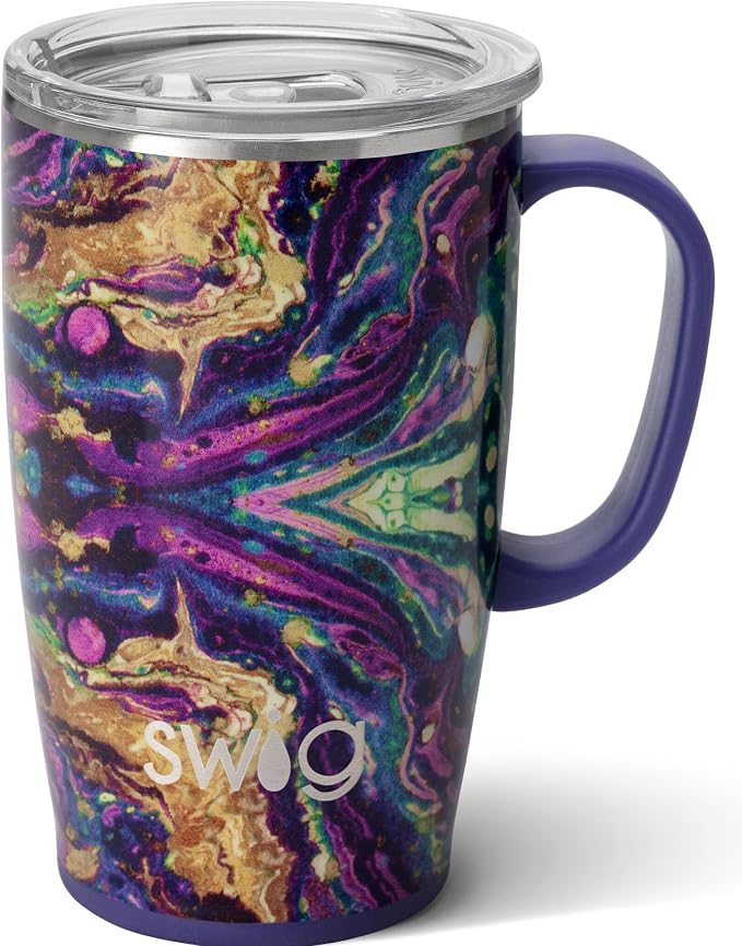 Swig Stainless Steel Insulated Travel Mug, 18 oz, Double Wall Vacuum Sealed