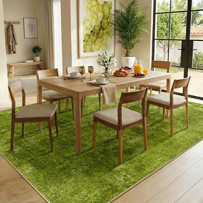RELEANY Washable Area Rugs 9'x12' Non-Slip Modern Abstract Soft
