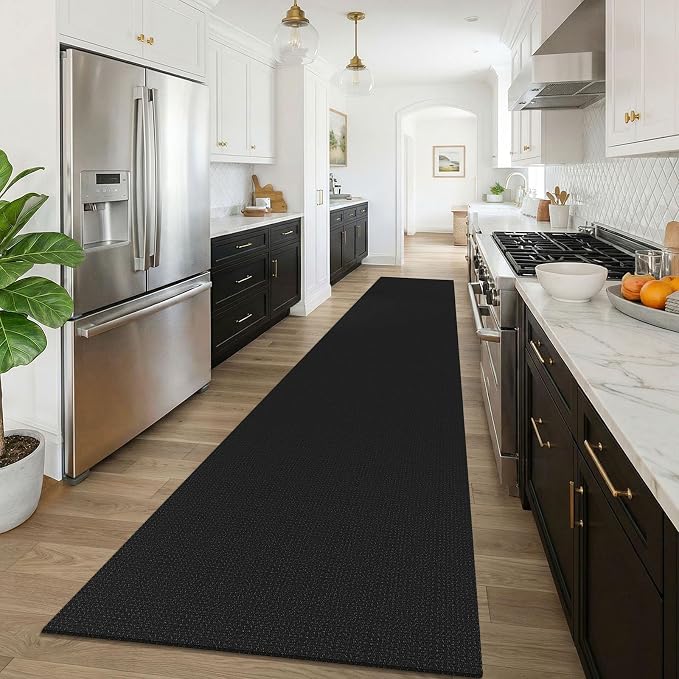 KOZYFLY Black 3x16 Runners Rugs
