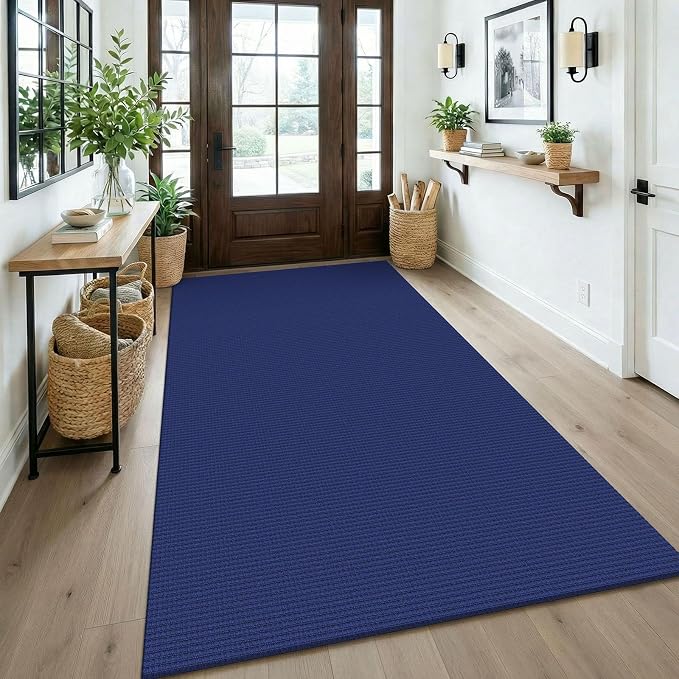 KOZYFLY Washable 4x6 Entry Woven Area Rug, Braided Throw Rugs