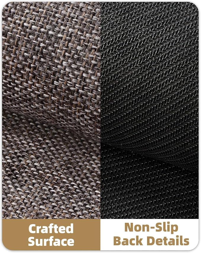 Color&Geometry Ultra Thin Indoor Door Mat 48"x72", Non Slip Rubber Backed Dirt