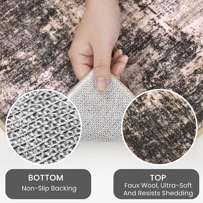 IOHOUZE Abstract Runner Rug 2x5 Ft Washable Runners