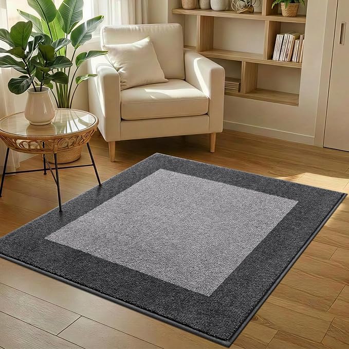 Washable Area Rug 48" x 48", Non Slip Kitchen Rug