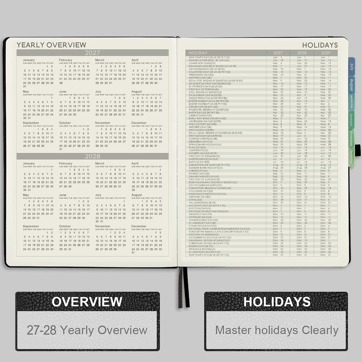 2027 Planner - Jan 2027 - Dec 2027, 2027 Planner Weekly and Monthly