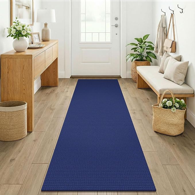 KOZYFLY Woven 2x7 Washable Kitchen Runner Rug, Non Slip Runners