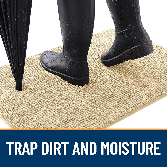 OLANLY Dog Door Mat for Muddy Paws 70x35, Absorbs Moisture and Dirt, Absorbent