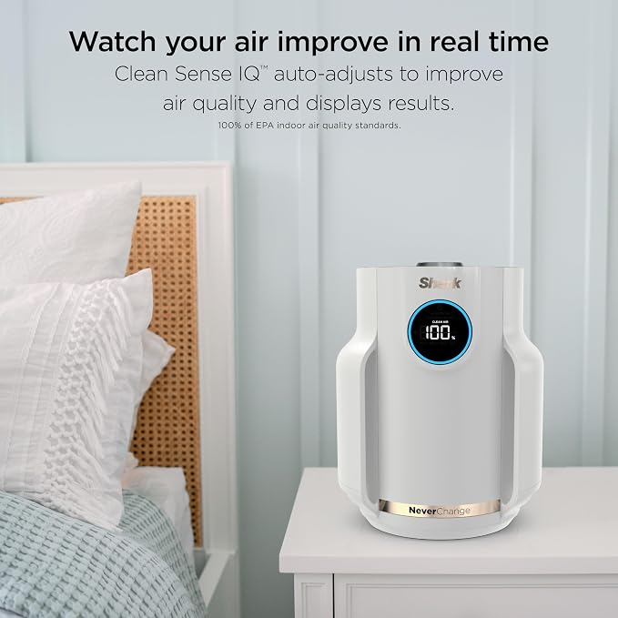 Shark Air Purifier for Home, NeverChange Compact Pro, for Bedroom, Home Office