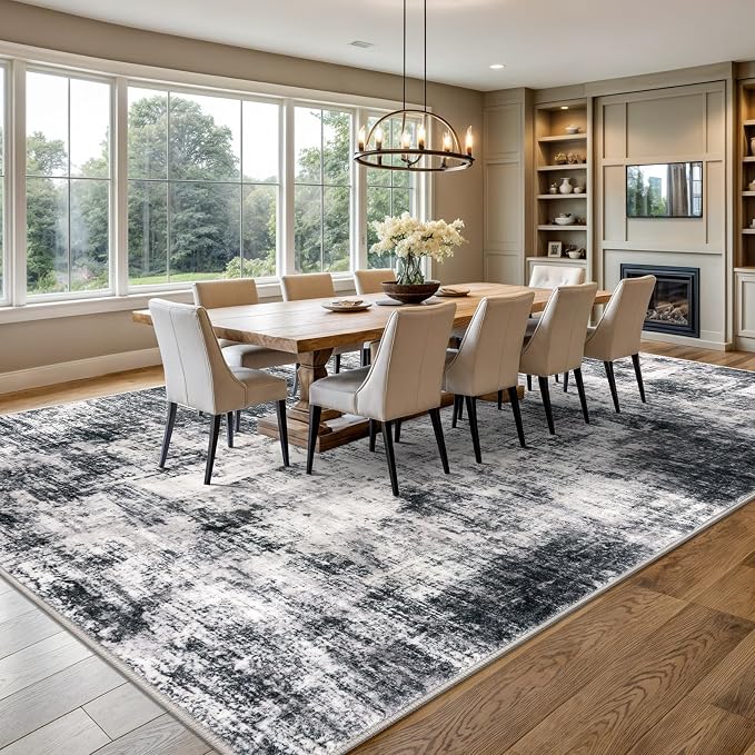 IOHOUZE Abstract Area Rugs 9x12 Ft Washable Large Rugs