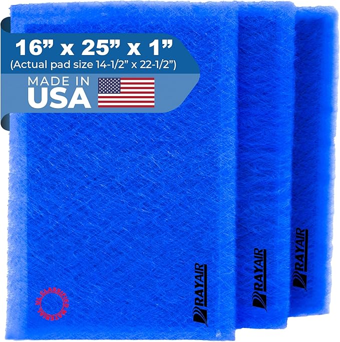 RayAir Supply 16x25 Replacement Filter Pads Compatible