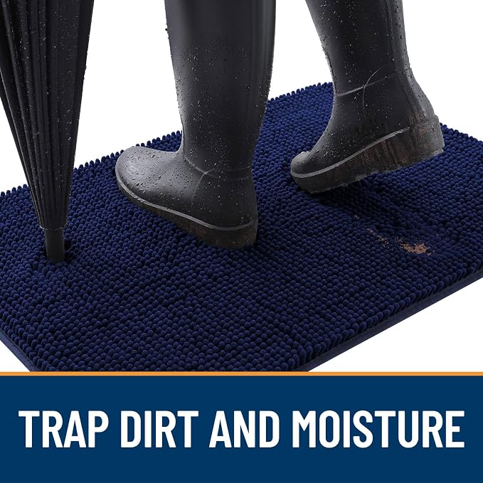OLANLY Dog Door Mat for Muddy Paws 47x20, Absorbs Moisture and Dirt, Absorbent