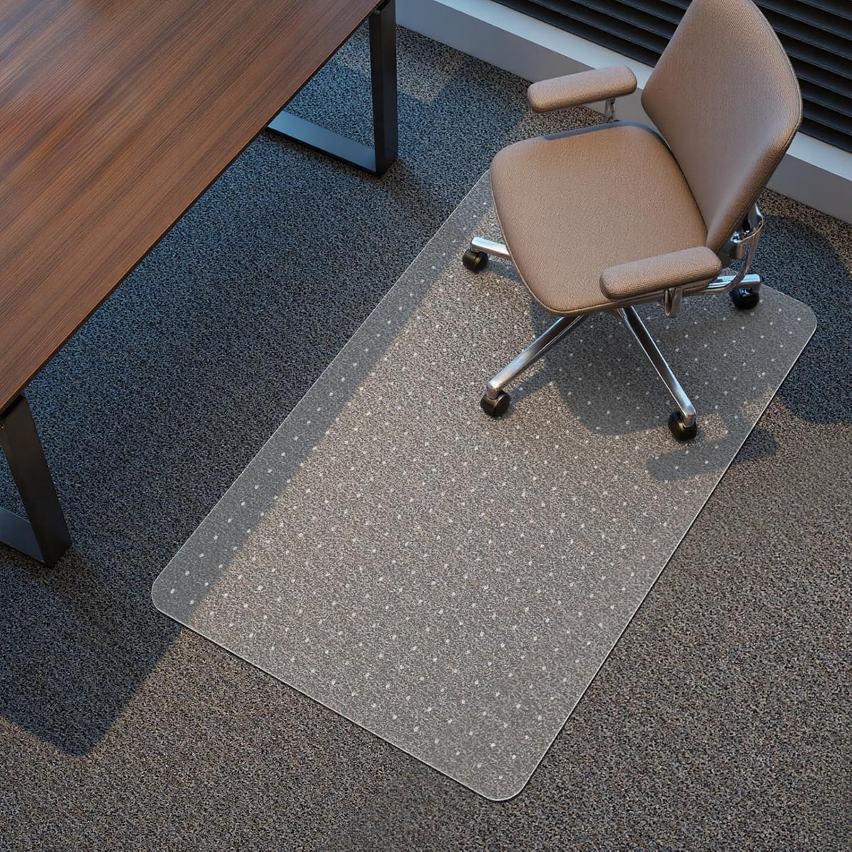 Kuyal Office Chair Mat for Carpet,32x49 Clear Heavy Duty Computer Chair Mat