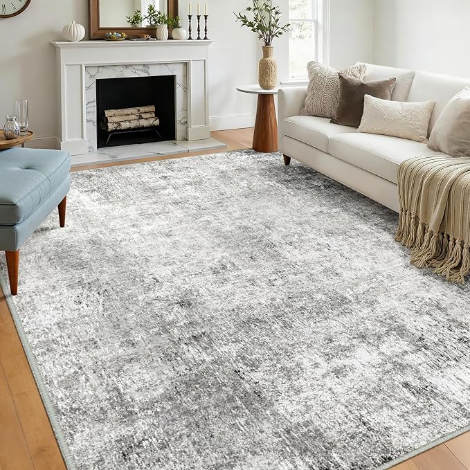 RELEANY Washable Area Rugs 5'x8' Non-Slip Modern Abstract Soft