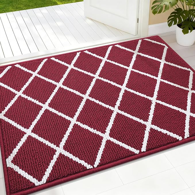Finchitty Indoor Door Mat, Dirt Resistant and Absorbent, Low-Profile, Washable