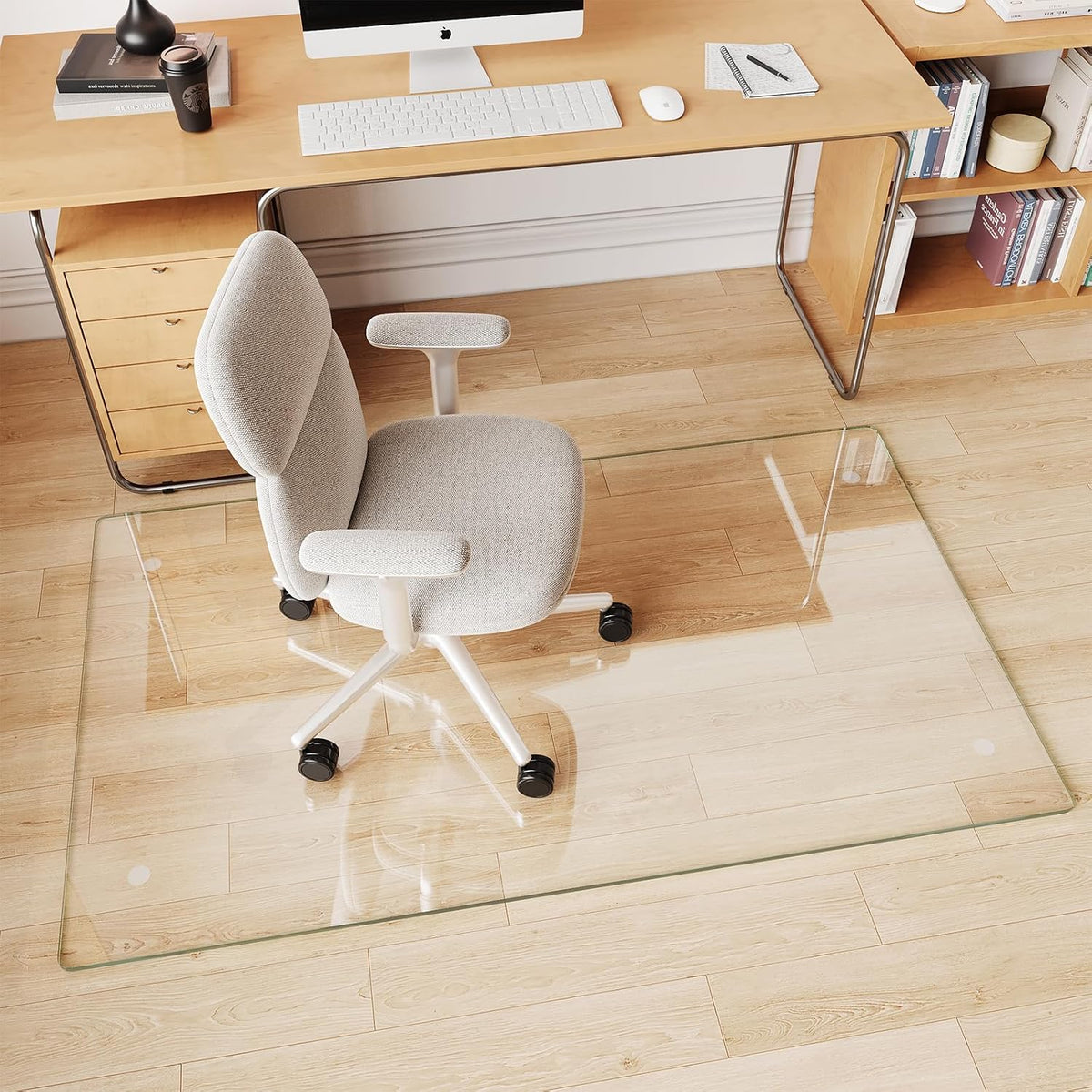 Glass Chair Mat 30" x 50" Tempered Glass Office Chair Mat