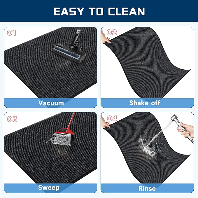 8'x4' Front Door Mat, Extra Large Indoor Outdoor Doormat, Heavy Duty Commercial