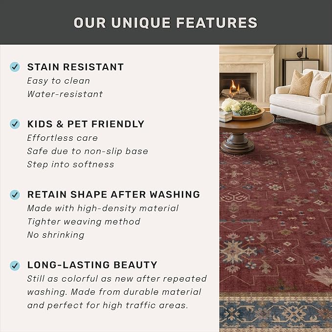 Hazo Haus Moroccan Big Rugs for Living Room